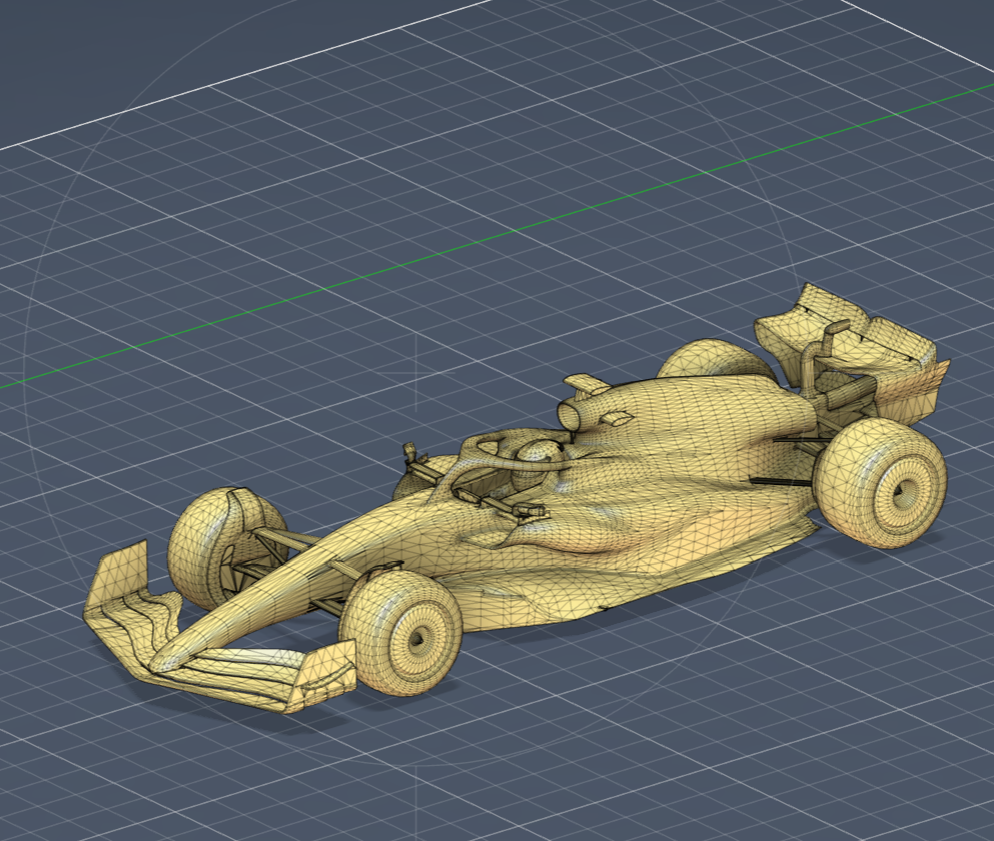 F1 Game (screenshot from Fusion360 while designing assets)